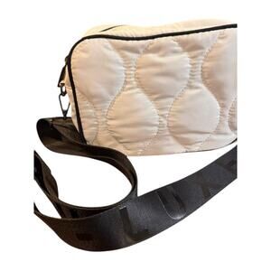 Decjuba D-Luxe White Quilted Crossbody Bag